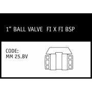 Marley Philmac Ball Valve 1" FI x FI BSP - MM 25.BV